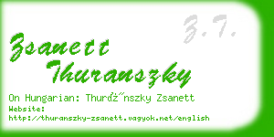 zsanett thuranszky business card